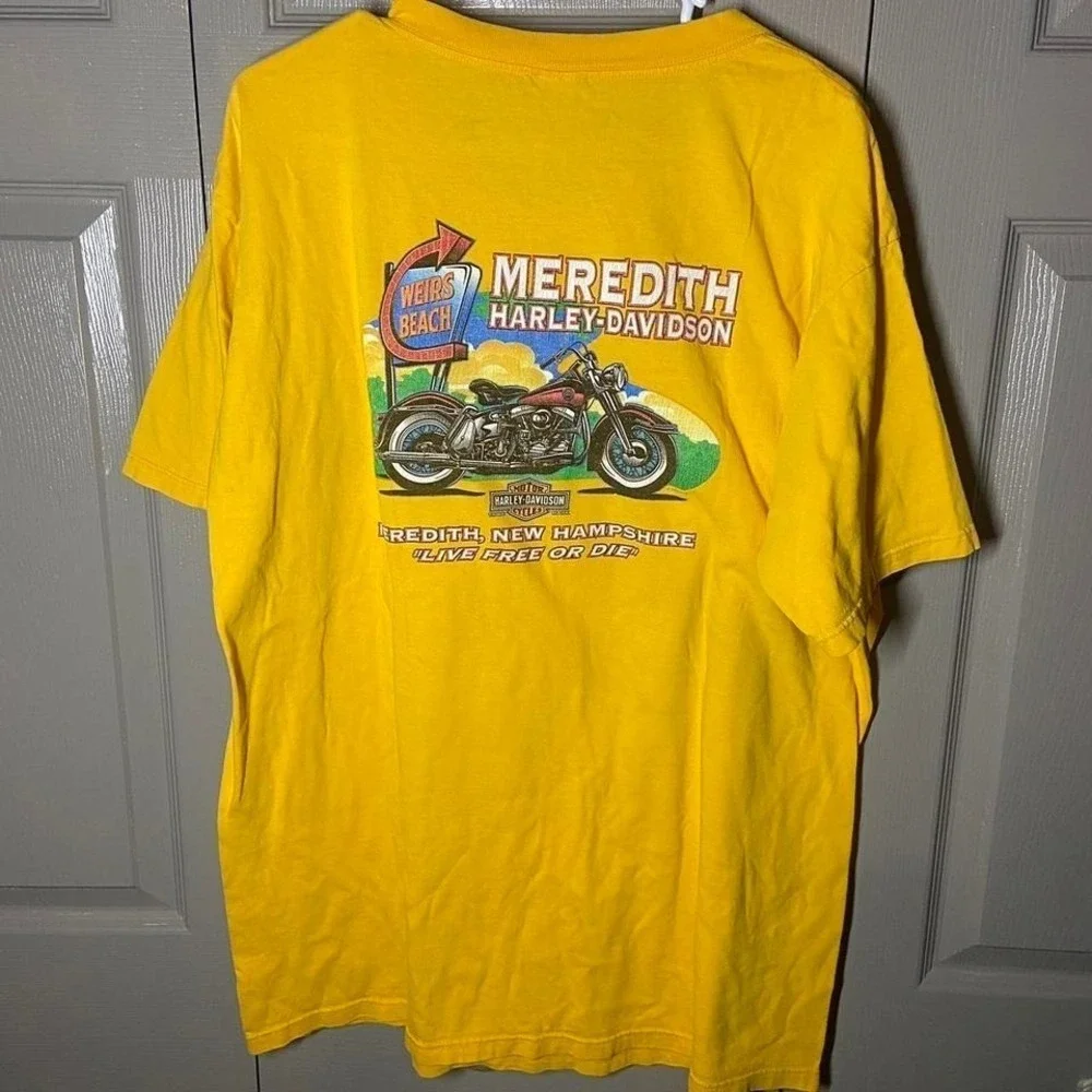 harley‎ davidson shirt size XL yellow motorcycle grunge biker harley